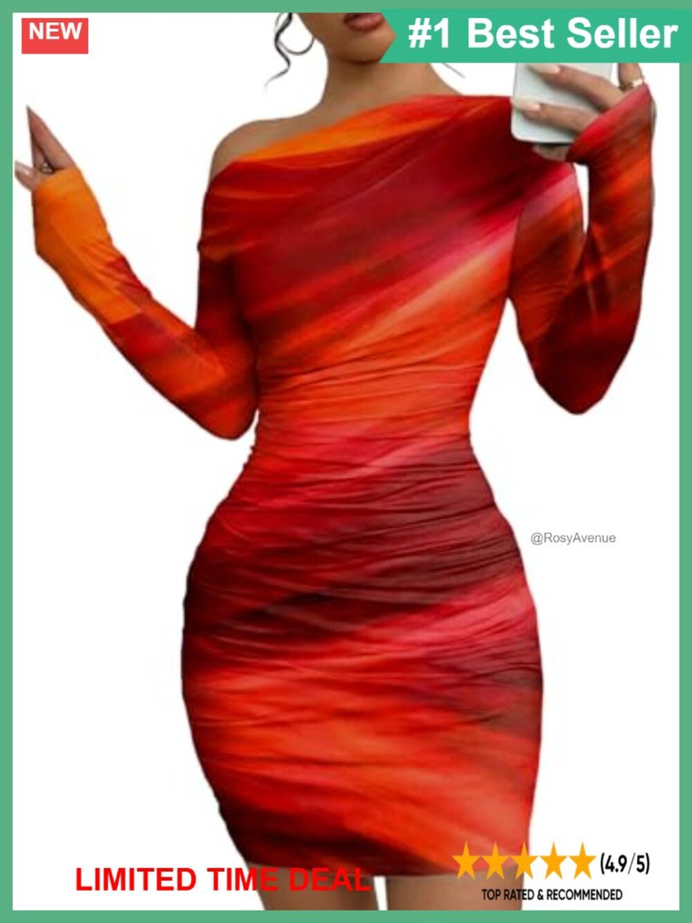 Off the Shoulder Bodycon Mini Dress Mesh Ruched Tie-Dye